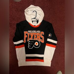 Philadelphia Flyers Black & White Hoodie Sweater. Hockey Sweatshirt. Size small